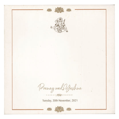 Pastel Lotus Box Wedding Card | SS - 5015