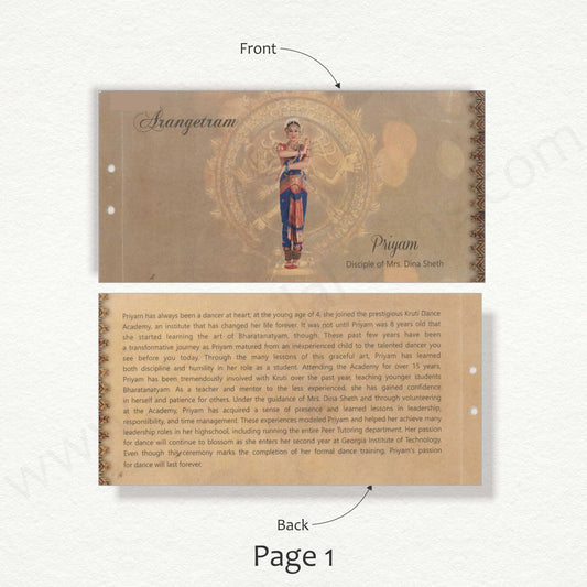 Traditional Arangetram Book | S - 9035