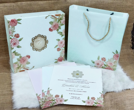 Floral Box Wedding Cards | SSB-3