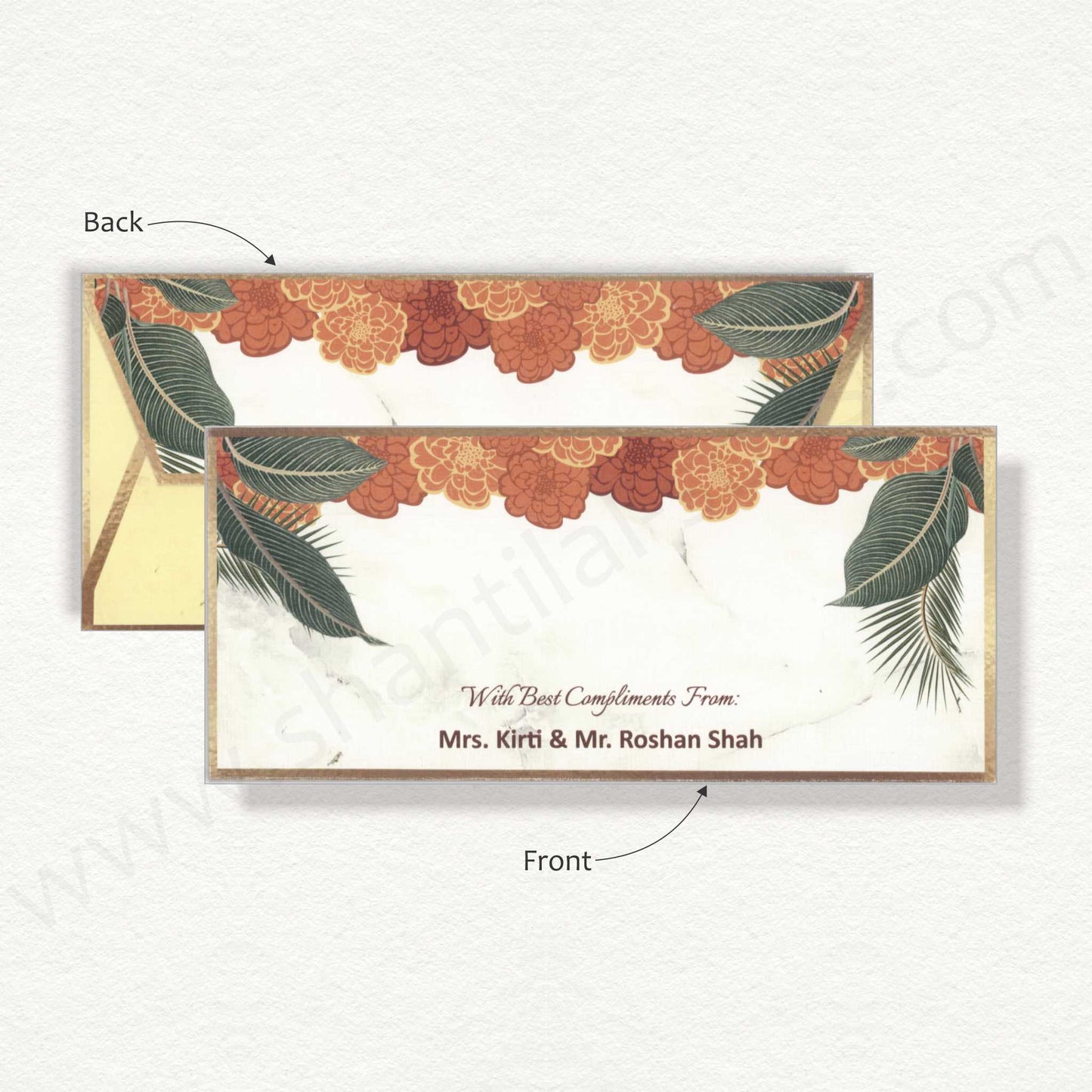 Traditional Floral Cash Envelope | G-57