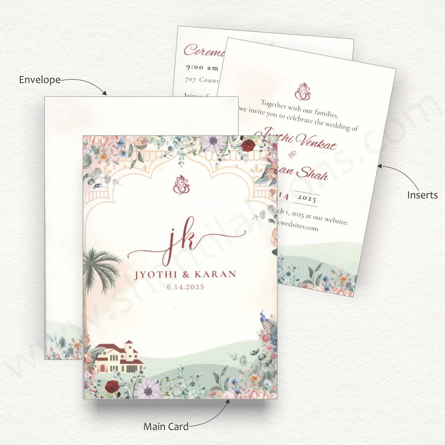 Elegant Designer Wedding Card | SS - 8141