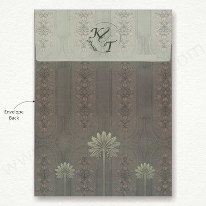 Pichwai Theme Based Designer Wedding Card | N - 9141