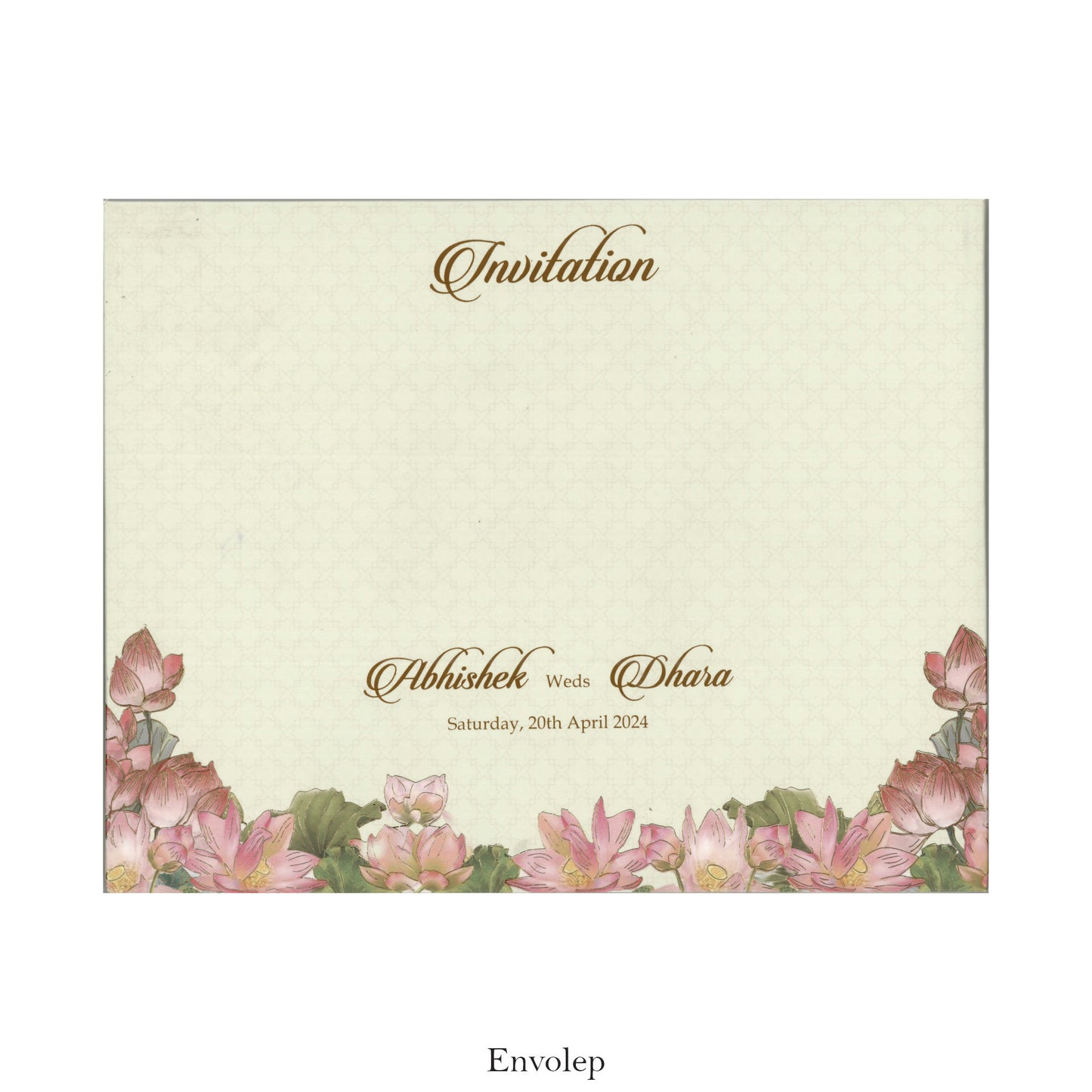 Floral Theme Based Designer Wedding Card | SS-8118