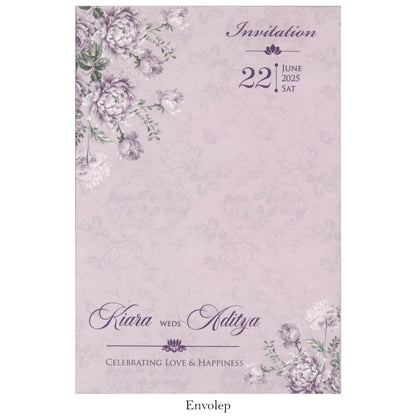 Beautiful Laser Cut Wedding Card - Floral Fusion | SS-2310