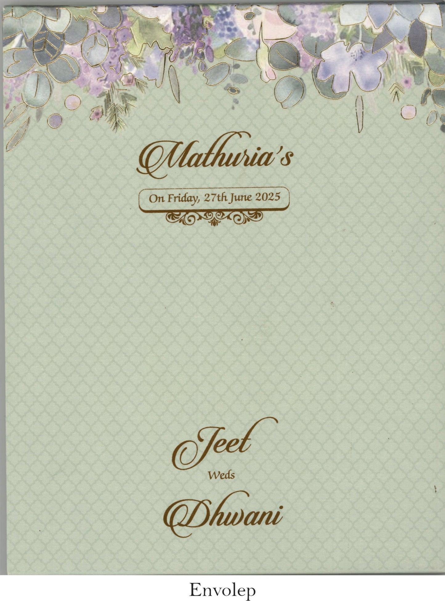 Designer Floral Wedding Card | SS-8123