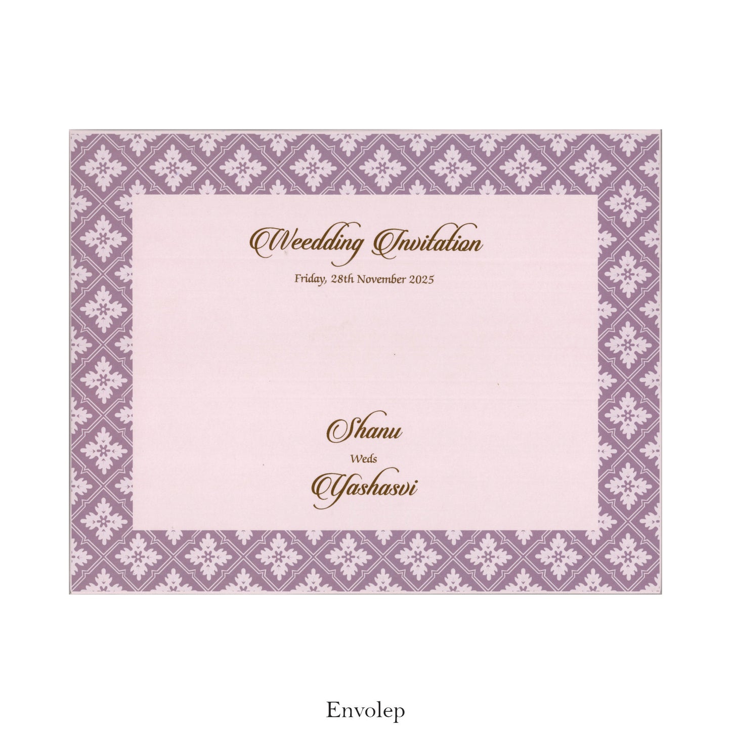 Designer Floral Fusion Wedding Invitation Card | SS-8121