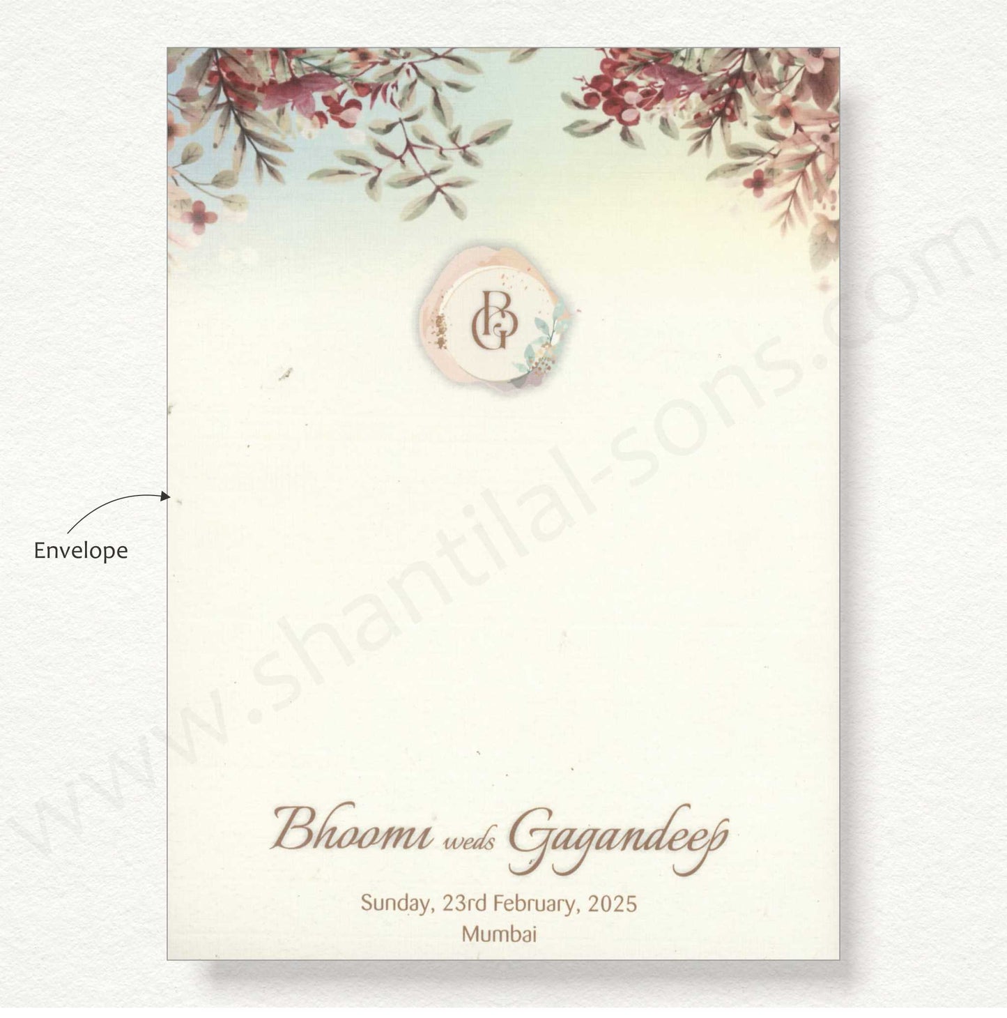 Floral Designer Wedding Invitation Card Bag Style | SS - 80157