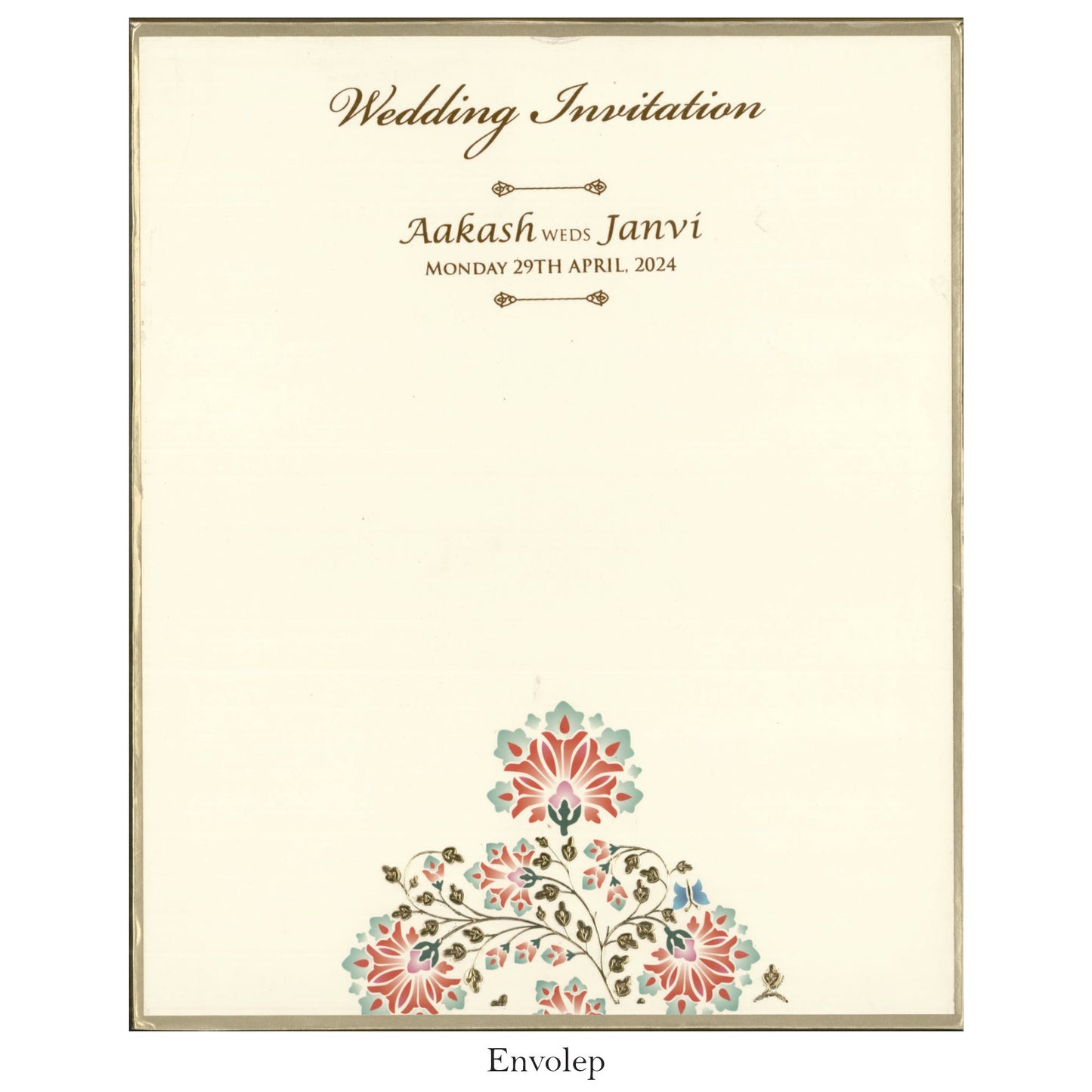 Beautiful Designer Wedding Invitation Card | SS-5012D