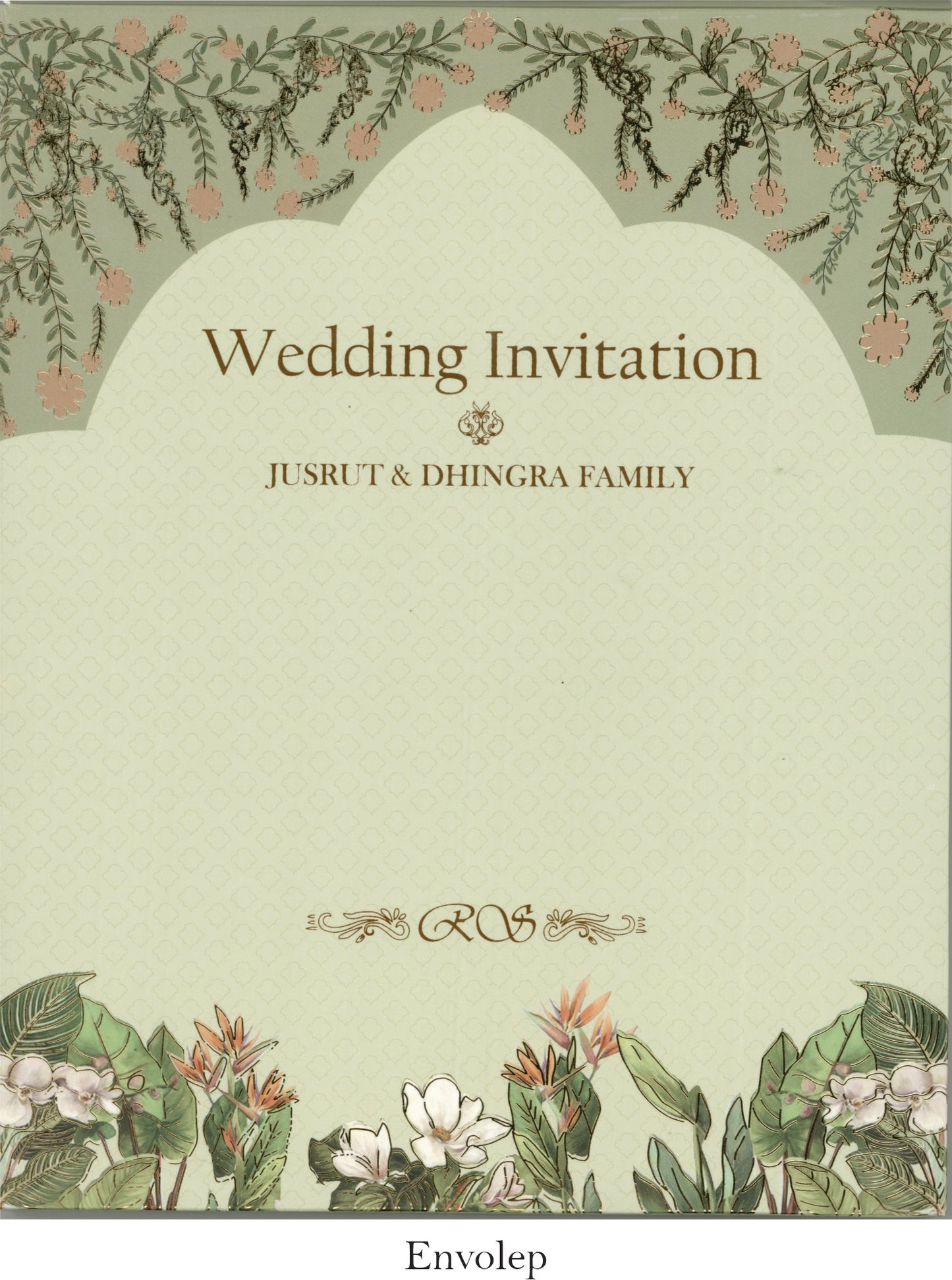 Designer Theme Based Wedding Card | SS-8125