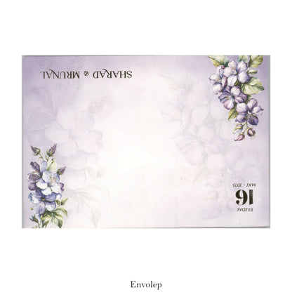 Elegant Wedding Card with Floral Touch | SS-2482