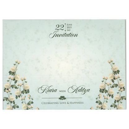 Elegant Laser Cut Wedding Card with Floral Touch | SS-2302