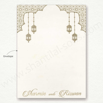 Beautiful Designer Muslim Wedding Card | SS - 8137