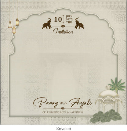 Elegant Royal Wedding Card | SS-2410