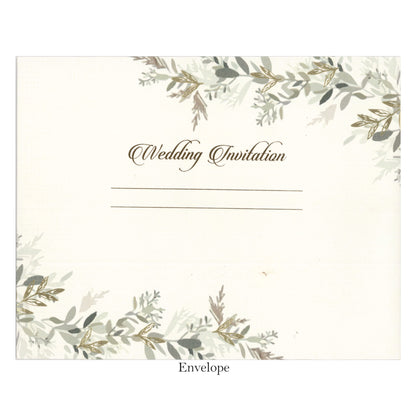 Royal & Elegant FLoral Wedding Card | SS - 8041