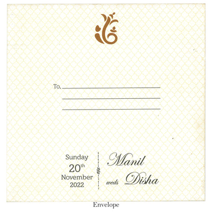 Pastel Elegance: Classic Card with Traditional Wedding Elements | SS - 8029