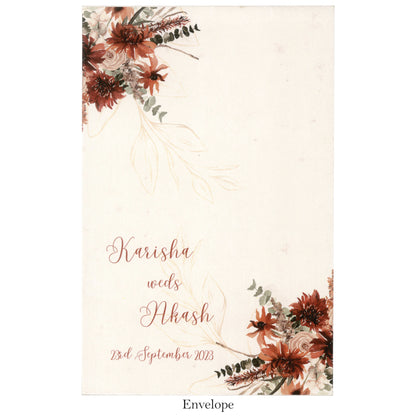 Elegant Fusion: Traditional and Simplistic Wedding Card | SS - 8024