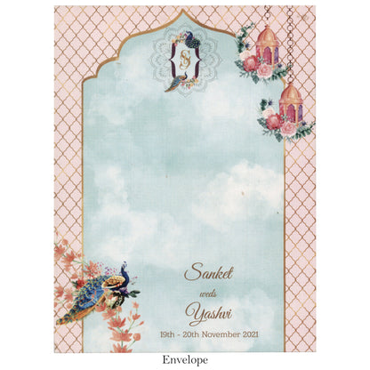 Serene Peacock & Floral Theme Card | SS - 8008