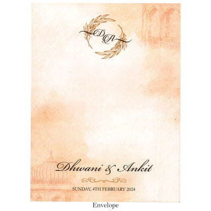 Classic Fusion: Pastel-Colored Traditional Wedding Card | SS - 8013