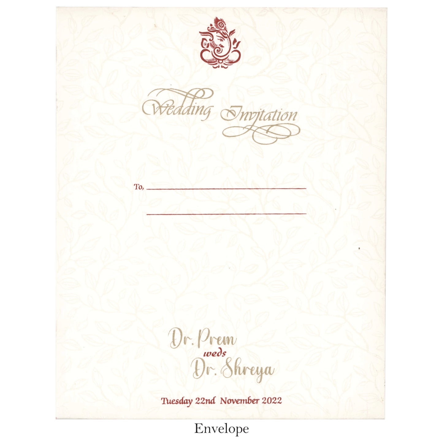 Classy Wedding Card with Carricature | SS - 8039