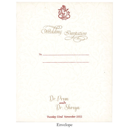 Classy Wedding Card with Carricature | SS - 8039