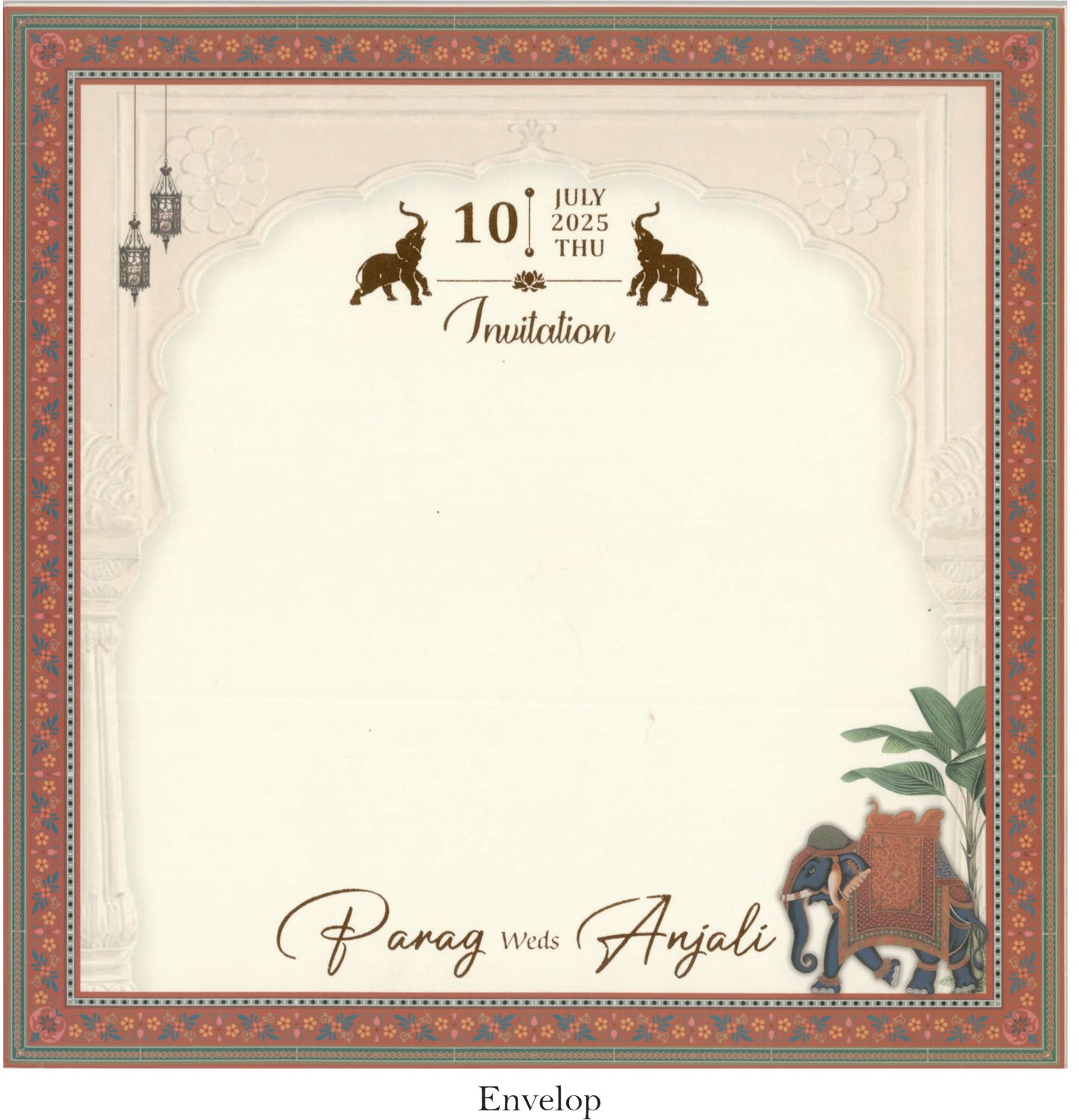 Classy Traditional Wedding Card | SS-2413