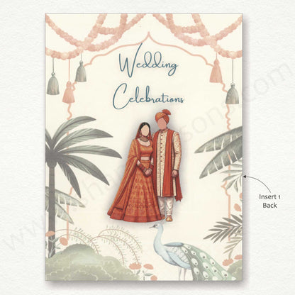 Designer Floral Wedding Card | SS - 80152