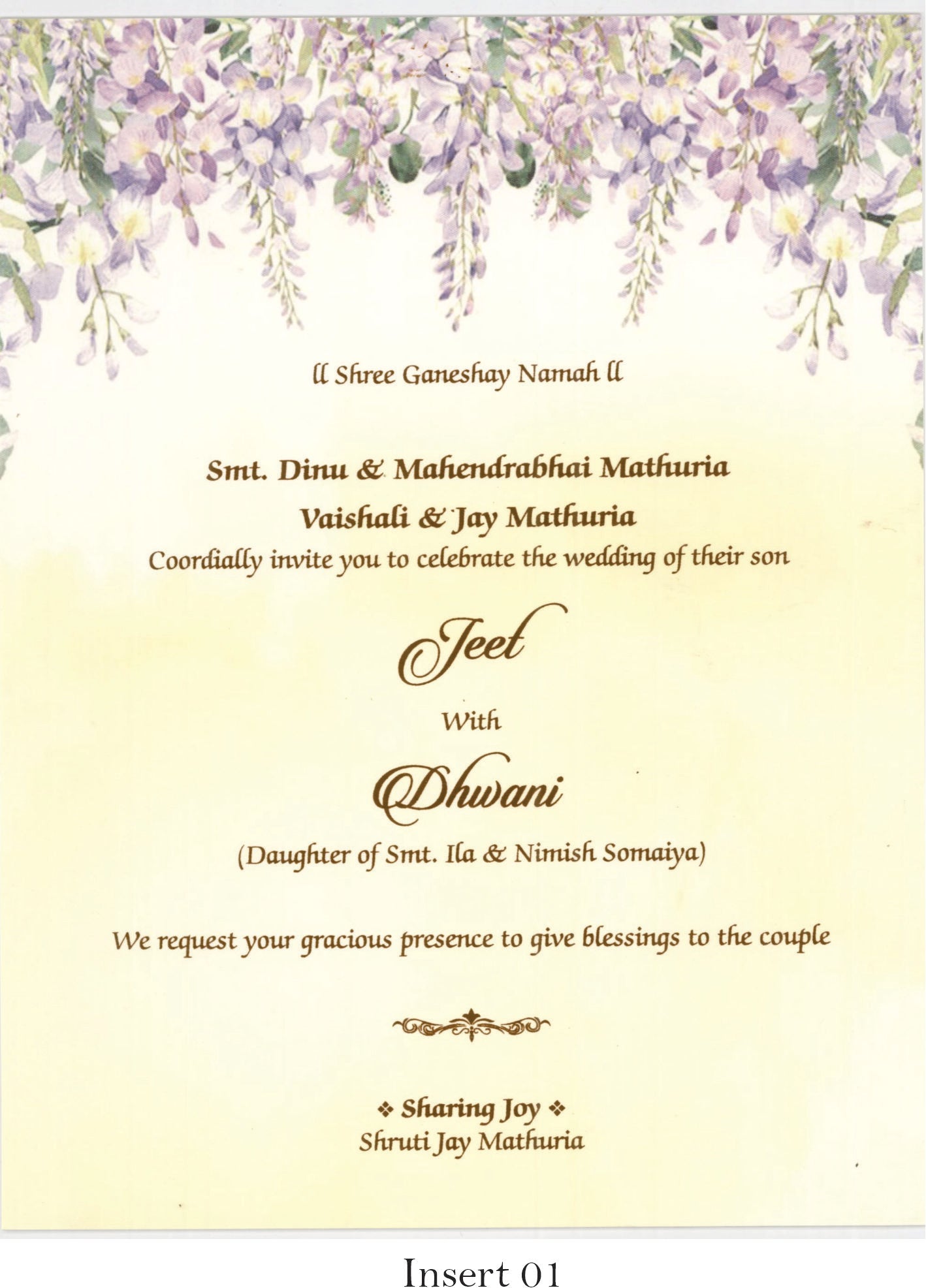 Designer Floral Wedding Card | SS-8123