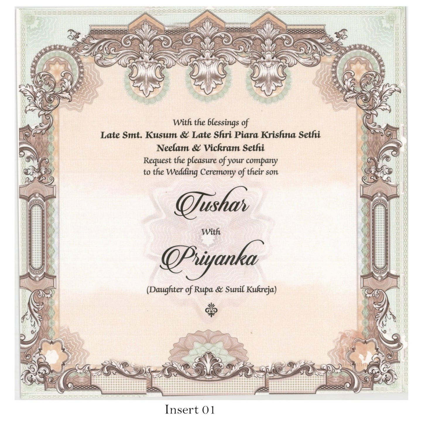 Beautiful Designer Wedding Card-Classy Elegance | SS-5016D