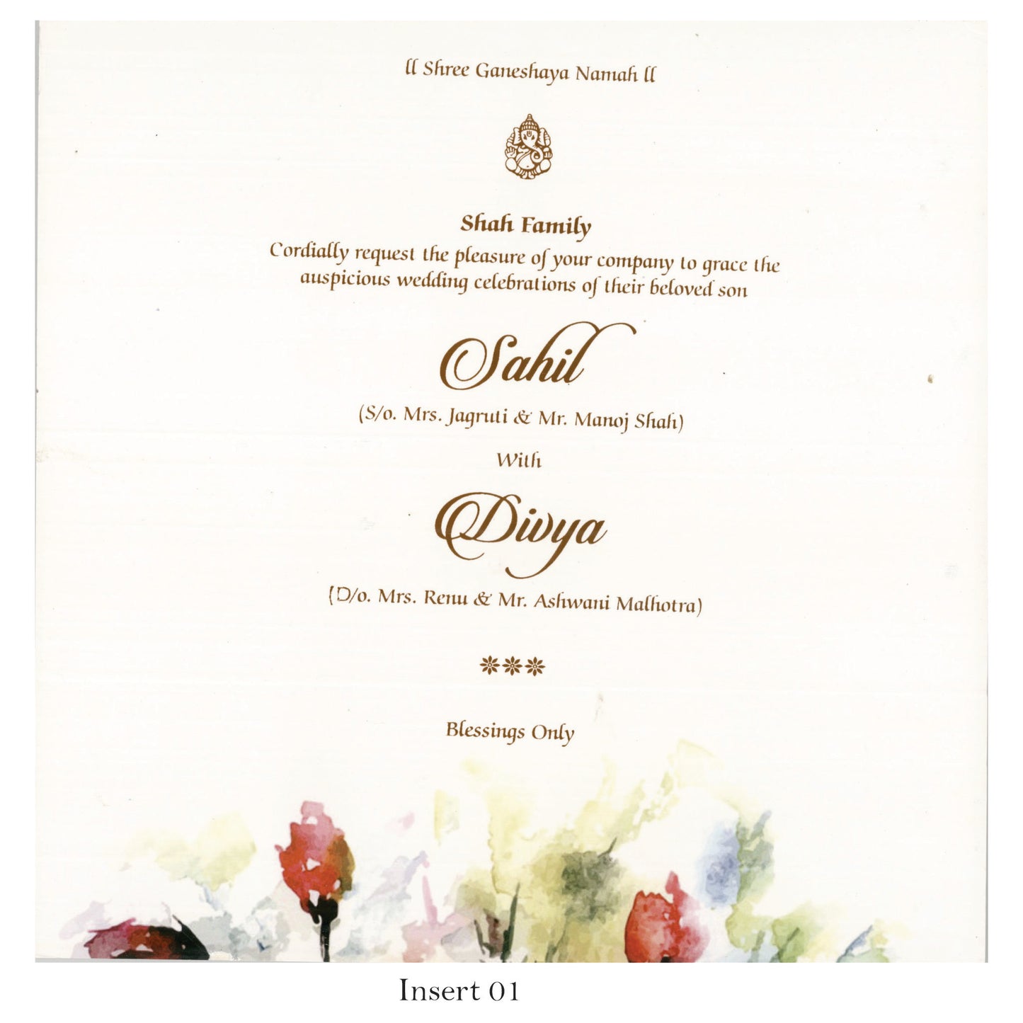 Floral Fusion- Designer Wedding Card | SS-5017D