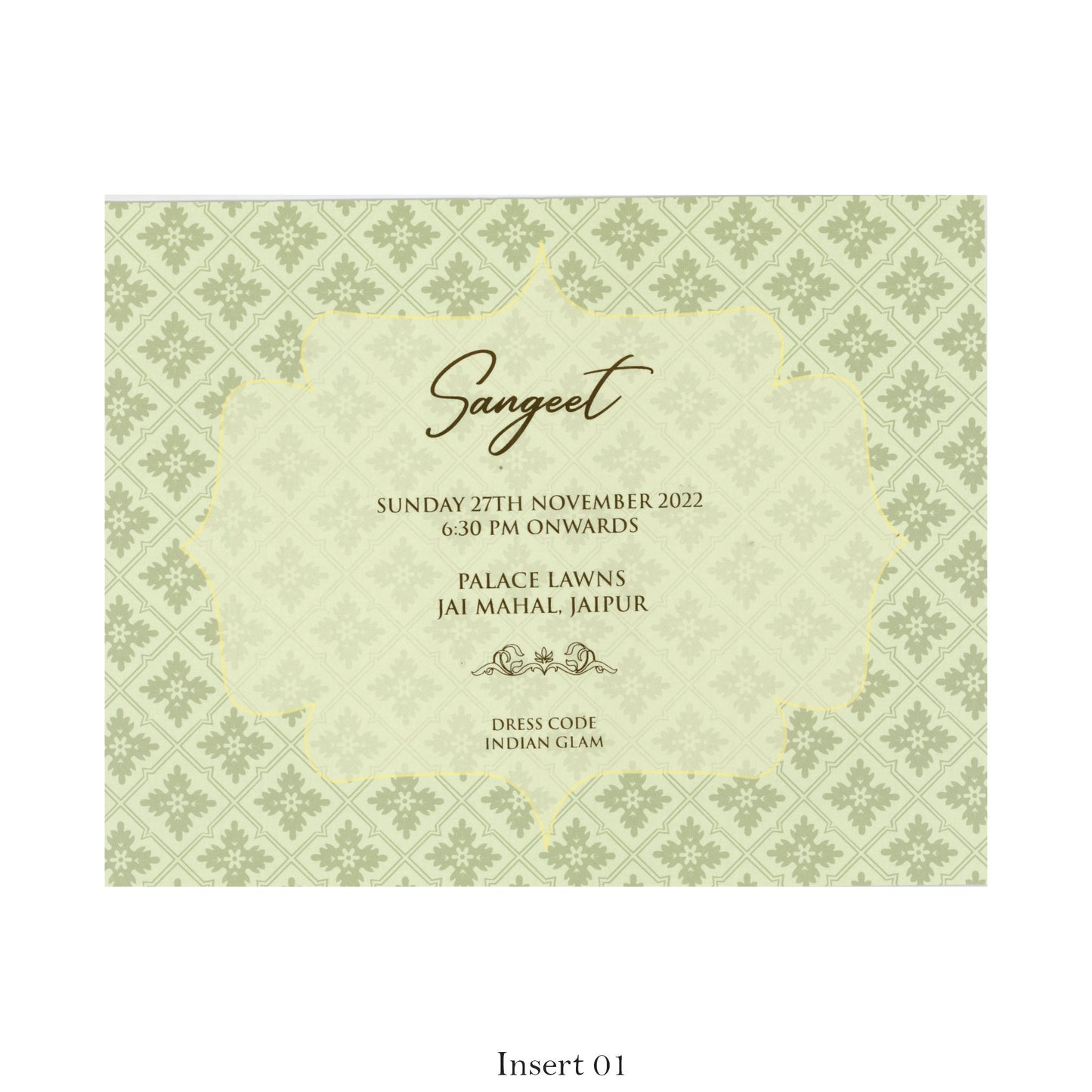 Designer Floral Fusion Wedding Invitation Card | SS-8121