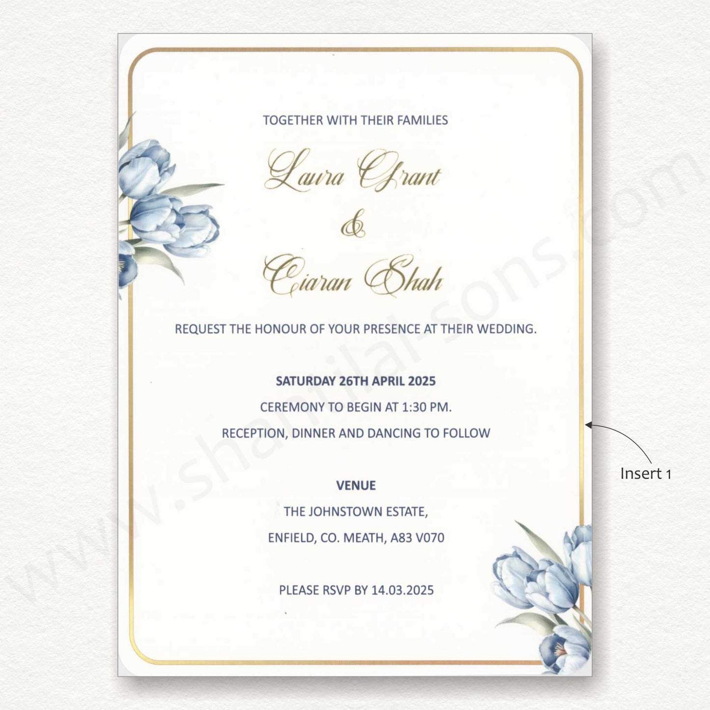 Elegant Floral Wedding Card | SS - 80151