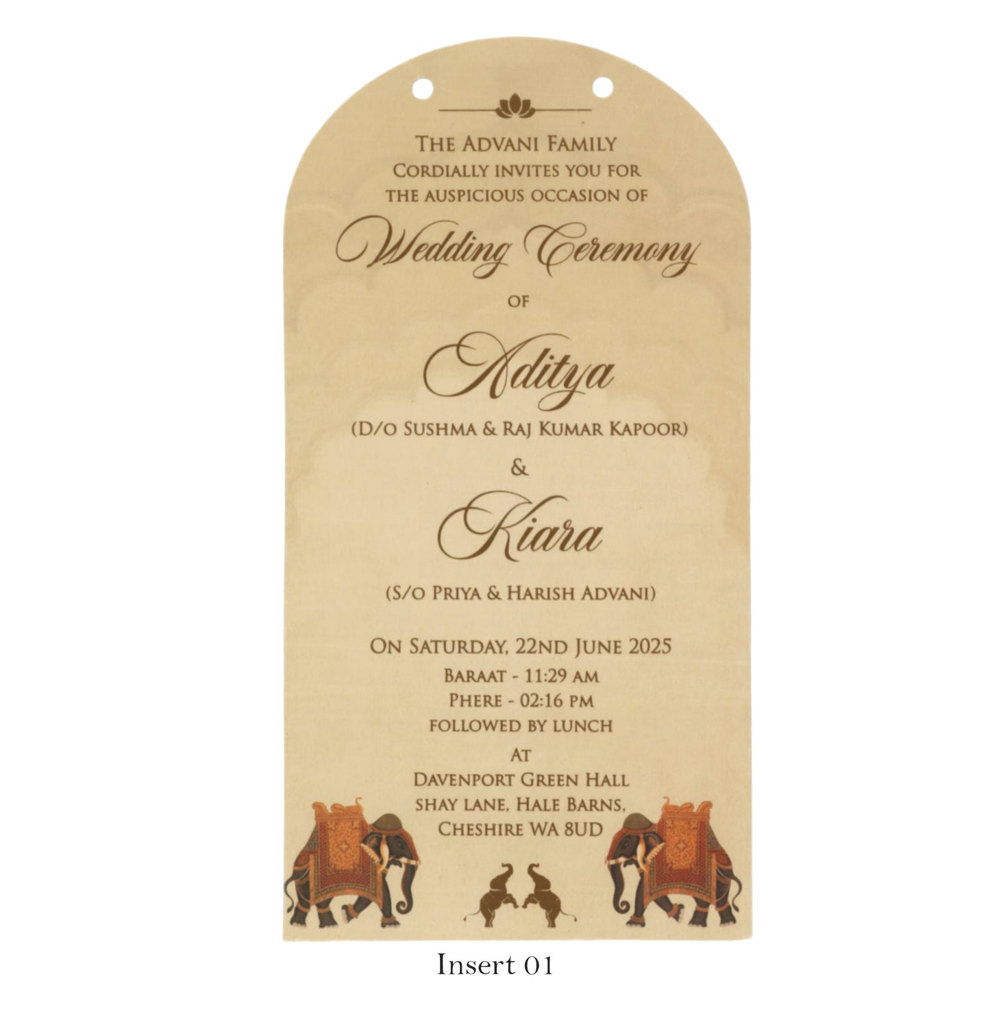 Laser Cut Traditional Wedding Invitation Card | SS-2303