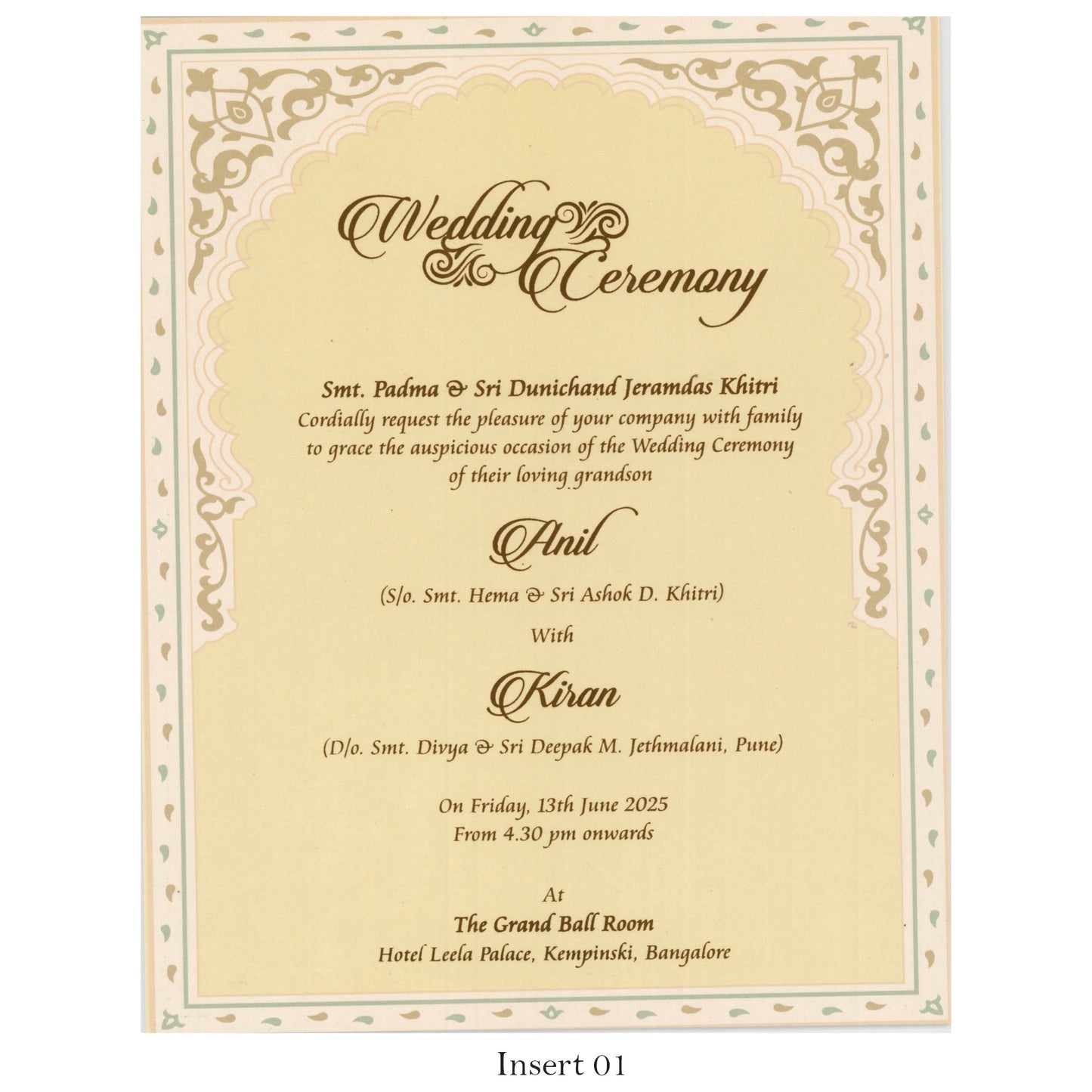 Elegant Designer Wedding Card with Beautiful Floral Touch | SS-8127