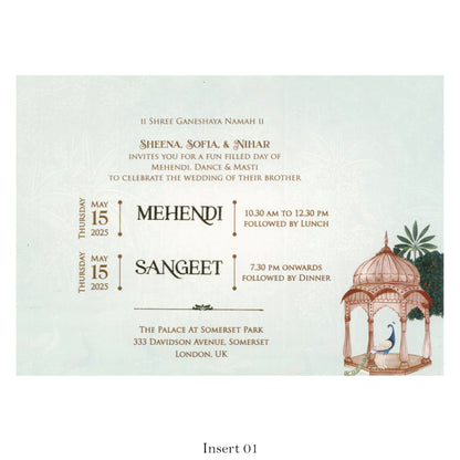 Designer Royal Wedding Invitation Card | SS-2483