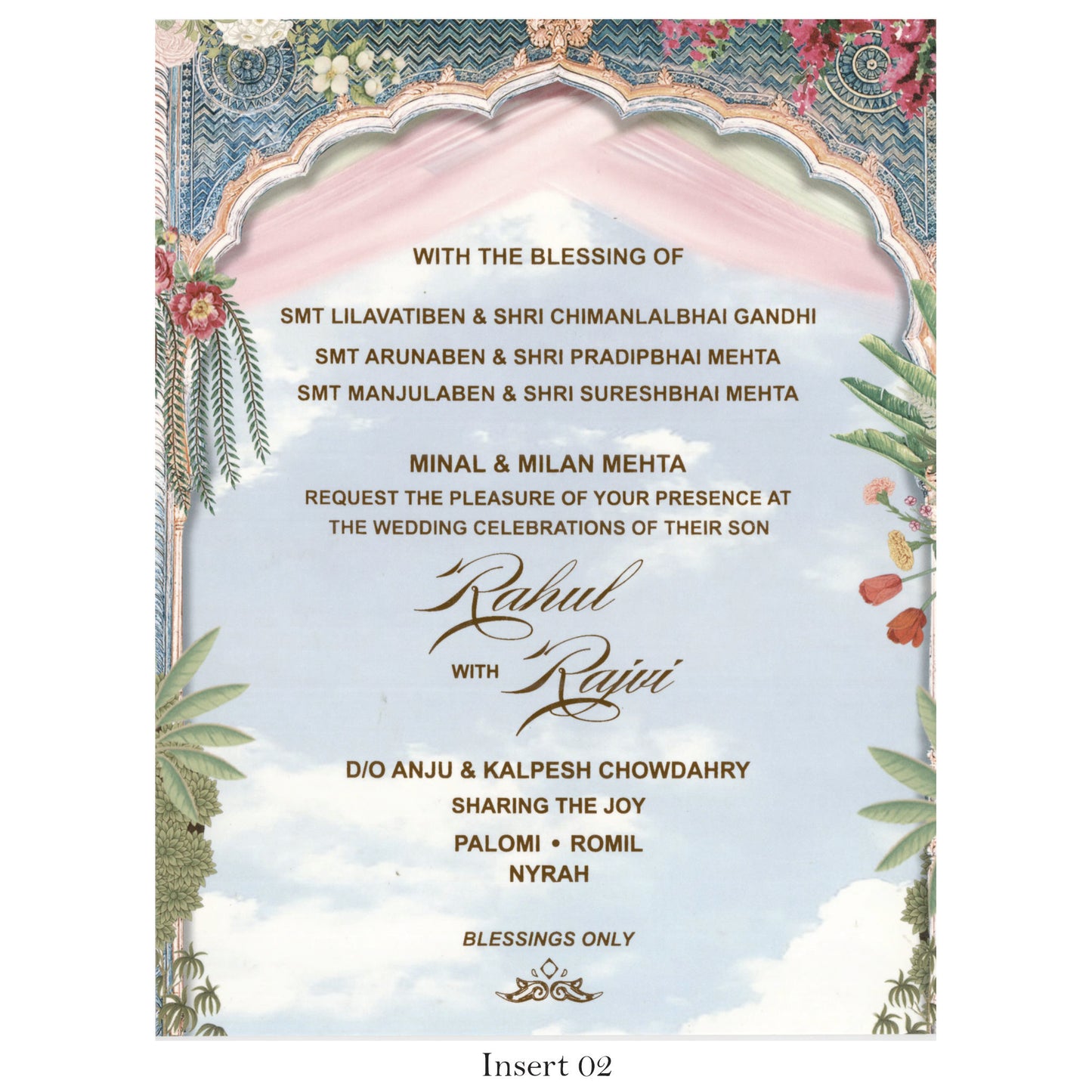 Designer Theme Based Radha Krishna Wedding Card | SS-8120