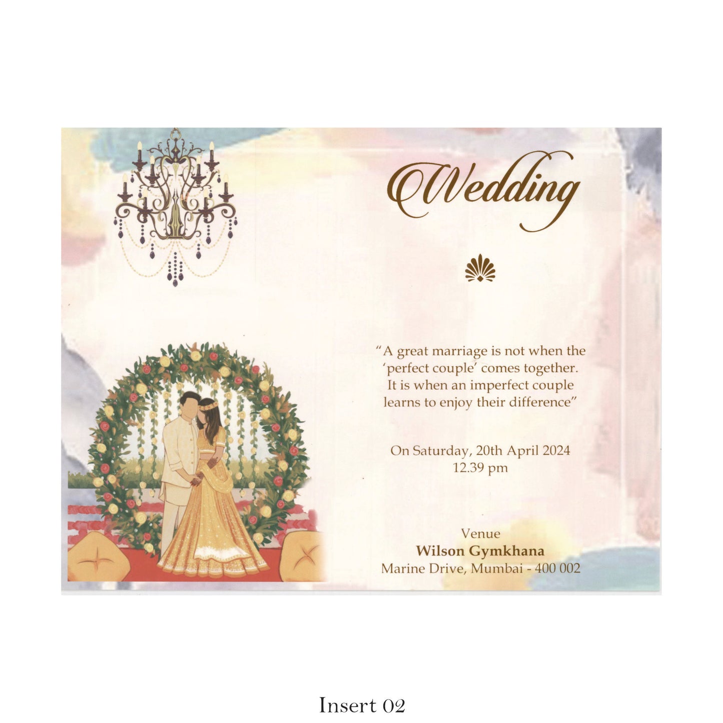 Floral Theme Based Designer Wedding Card | SS-8118