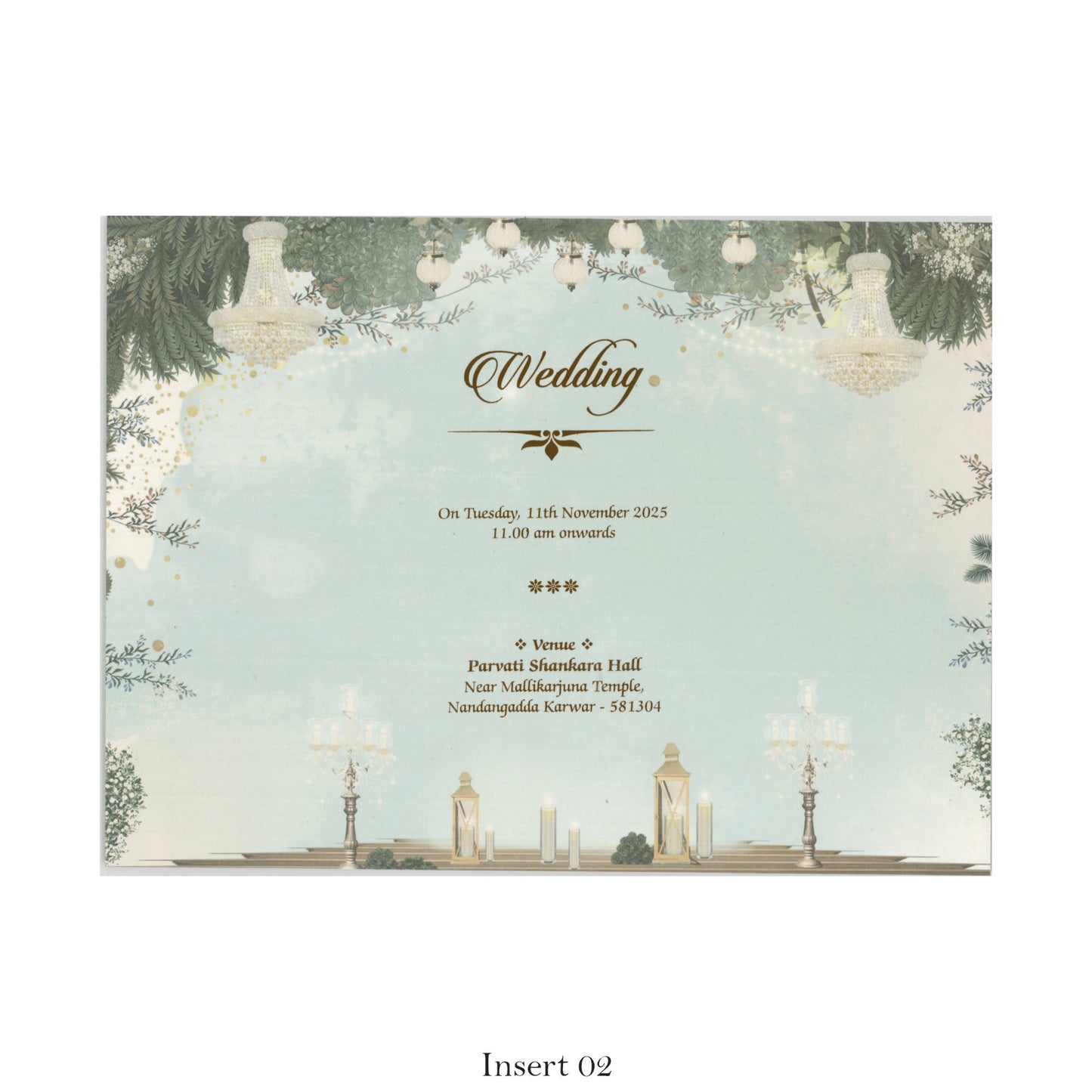 Designer Theme Based Wedding Card with Beautiful Caricature | SS-5013D