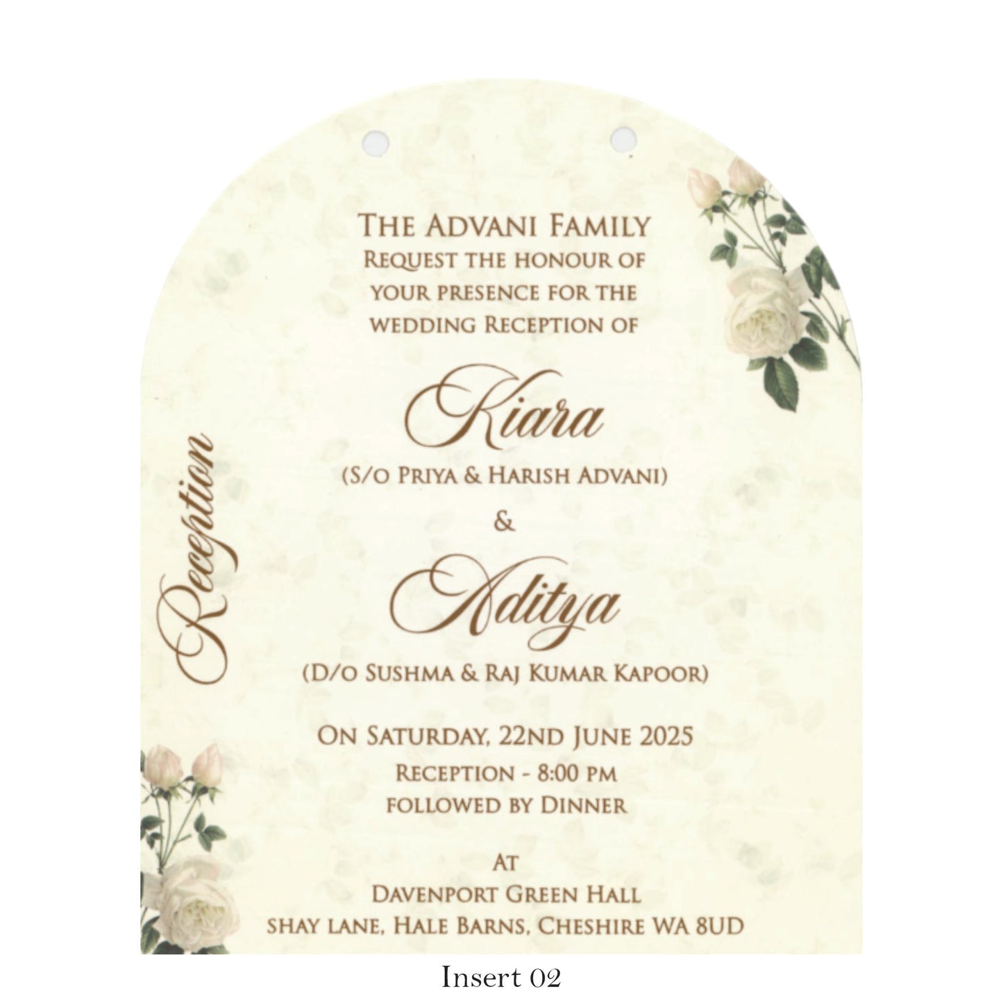 Elegant Laser Cut Wedding Card with Floral Touch | SS-2302