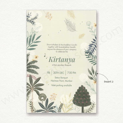 Designer Floral Wedding Card | SS - 8133