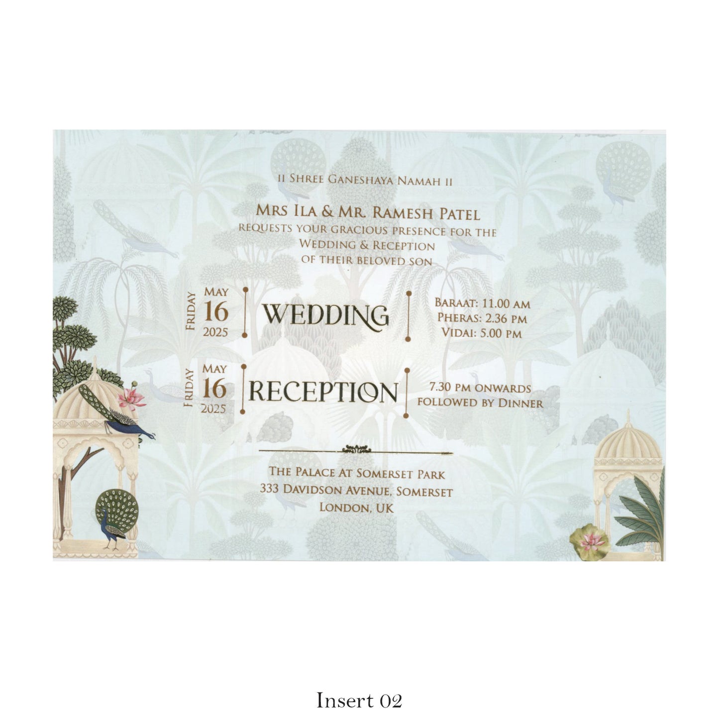 Royal Palace Designer Wedding Card | SS-2480