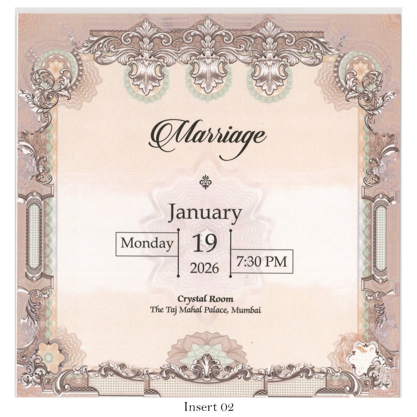 Beautiful Designer Wedding Card-Classy Elegance | SS-5016D