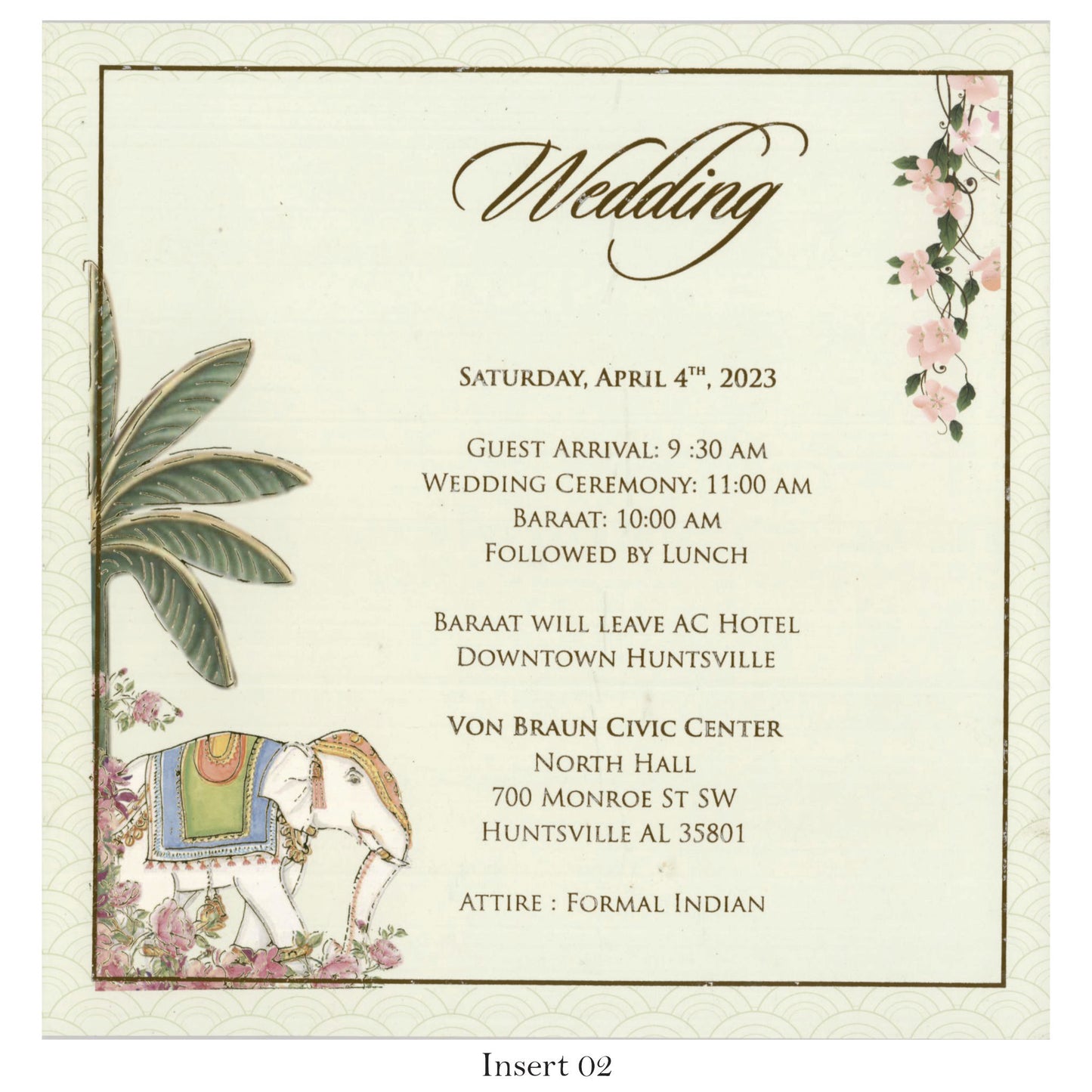 Traditional Designer Wedding Card | SS-5015D