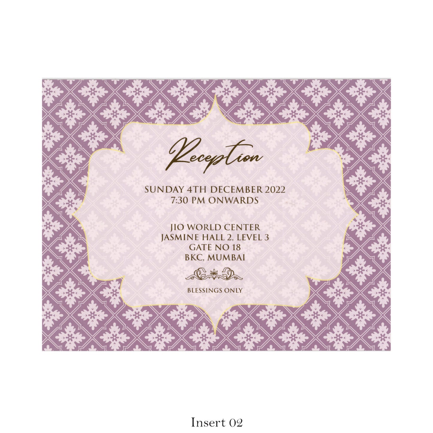 Designer Floral Fusion Wedding Invitation Card | SS-8121