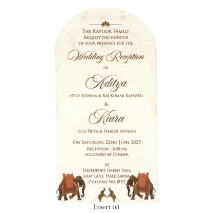 Laser Cut Traditional Wedding Invitation Card | SS-2303