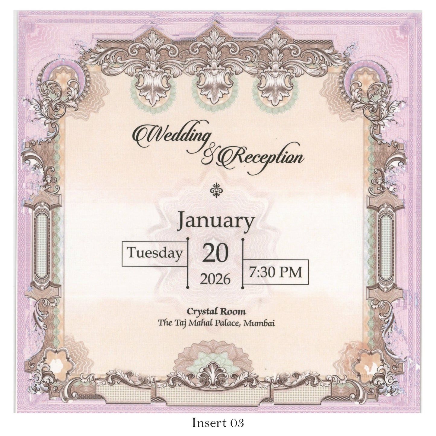 Beautiful Designer Wedding Card-Classy Elegance | SS-5016D