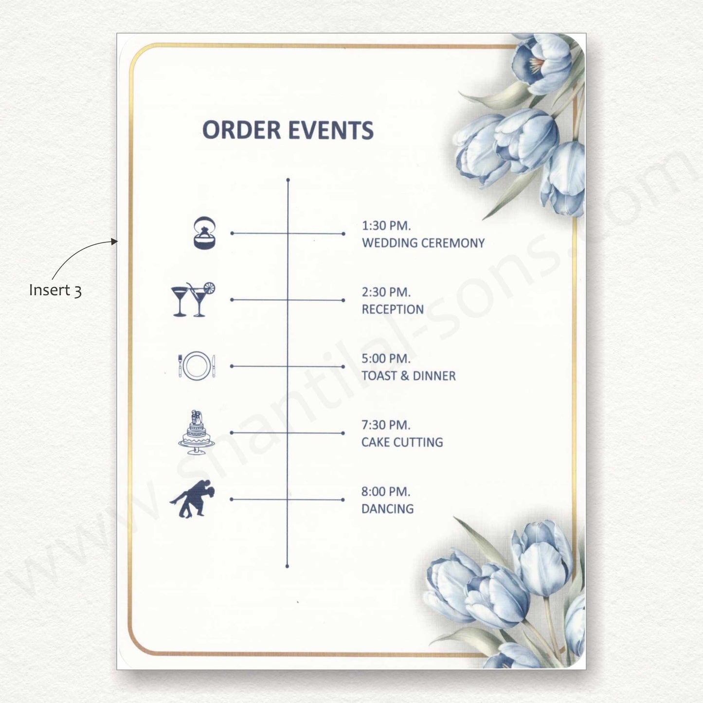 Elegant Floral Wedding Card | SS - 80151