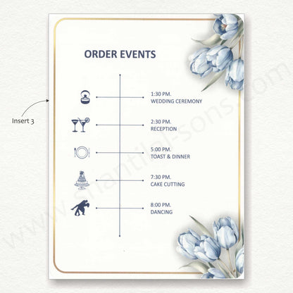 Elegant Floral Wedding Card | SS - 80151