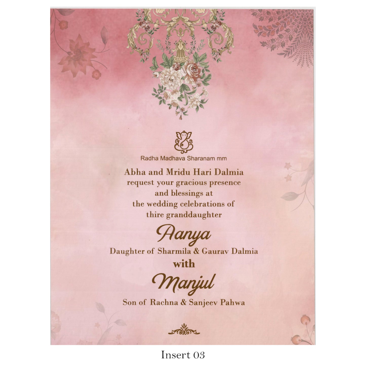 Classic Designer Wedding Invitation Card |SS-8117