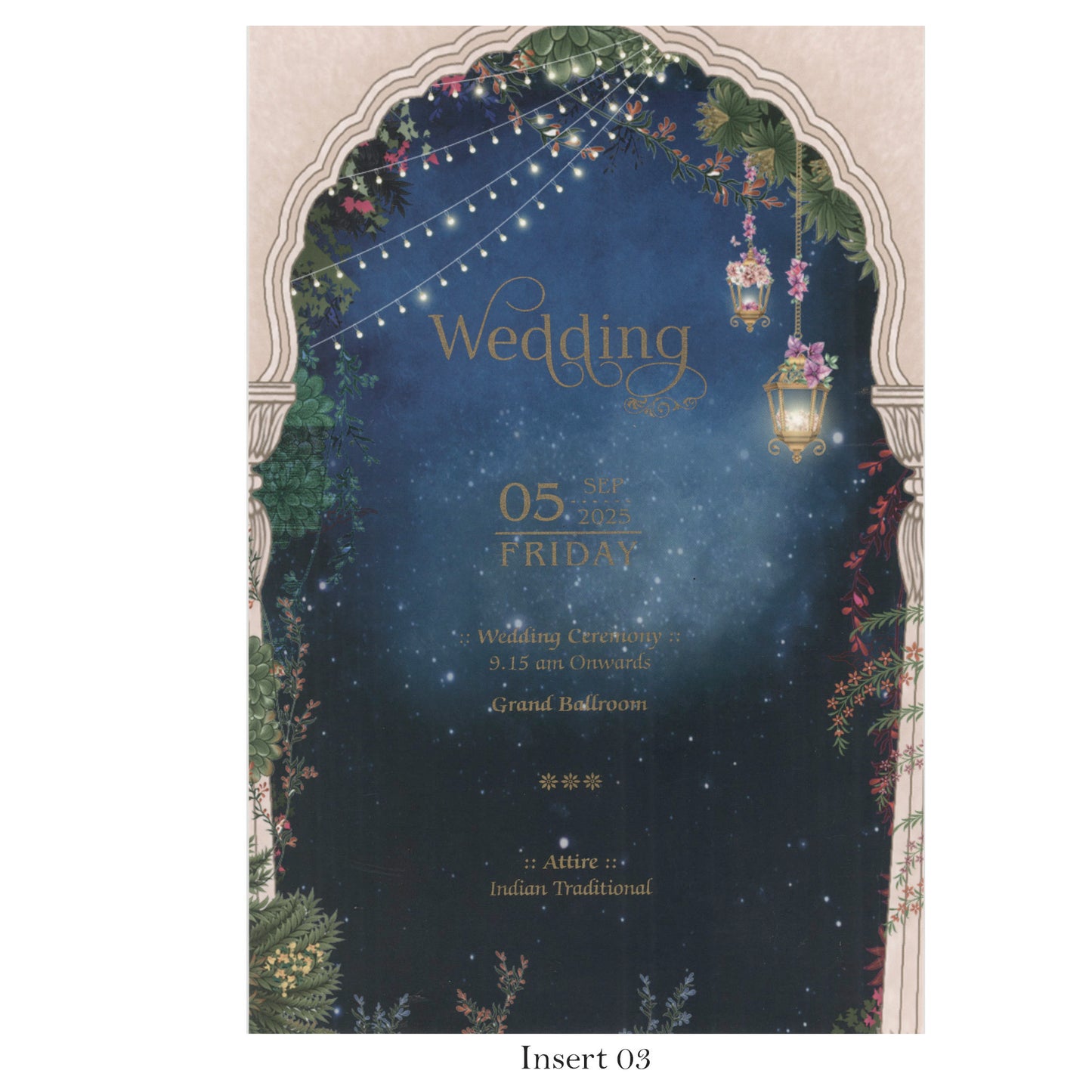 Floral Fusion Designer Wedding Card | SS-8122