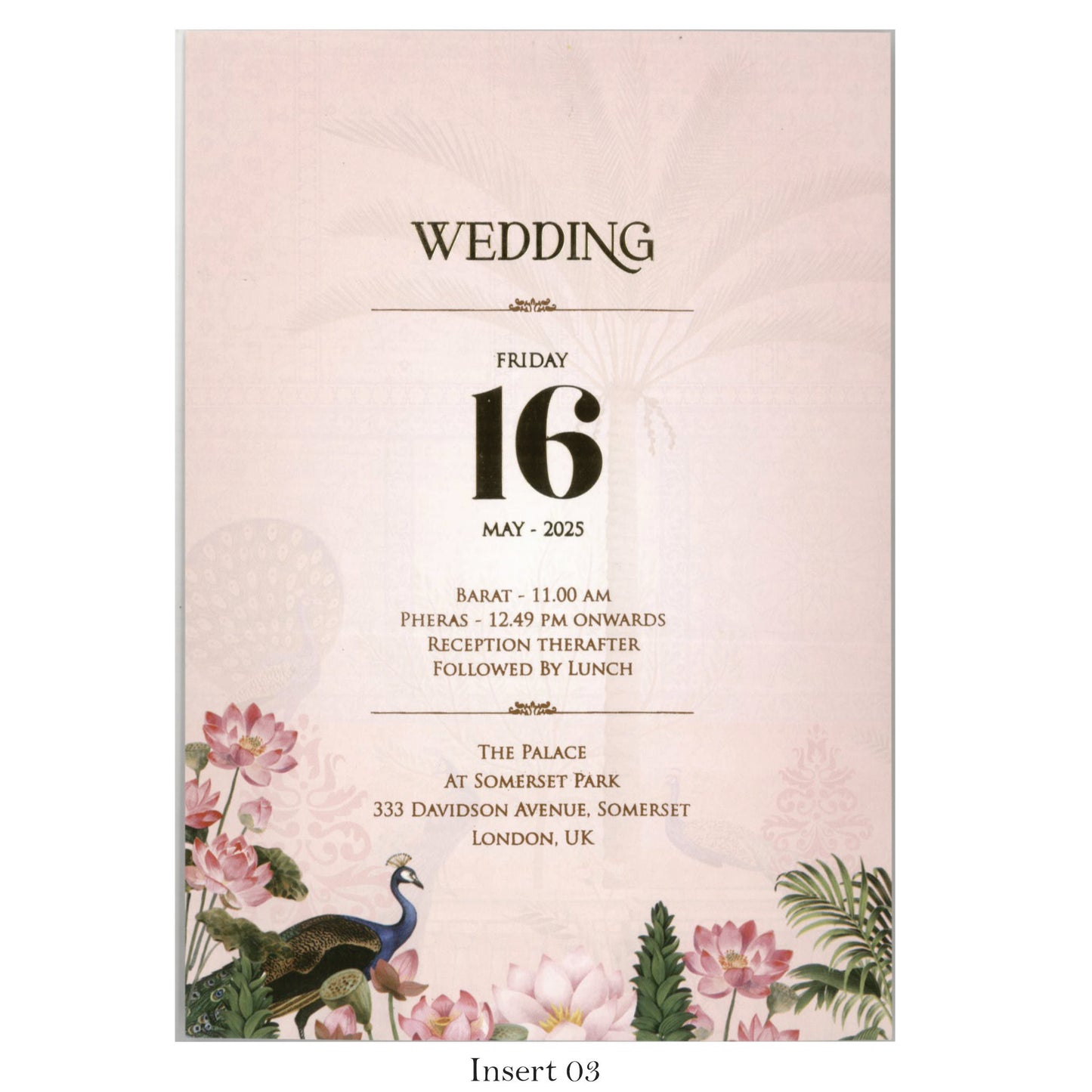 Elegant Wedding with Floral Touch Card | SS-2485